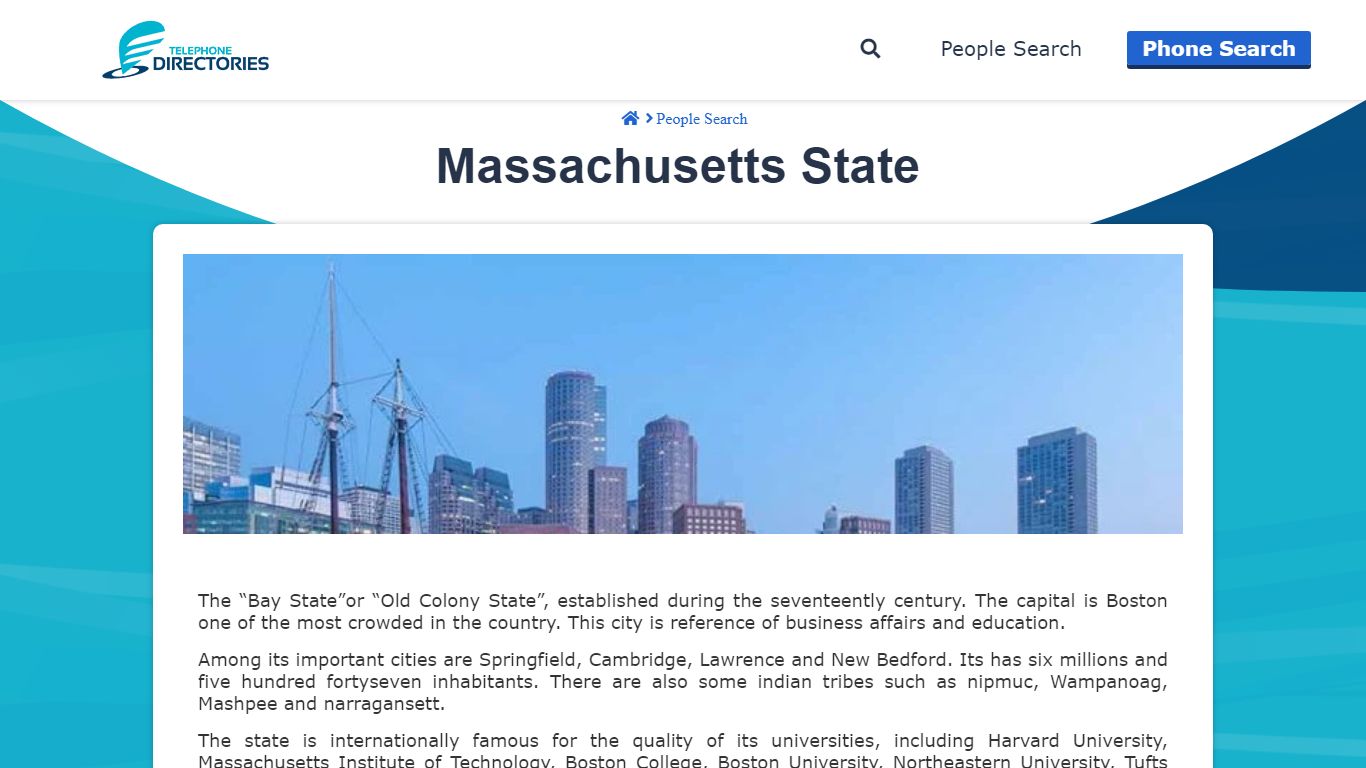 Massachusetts State | Telephone Directories