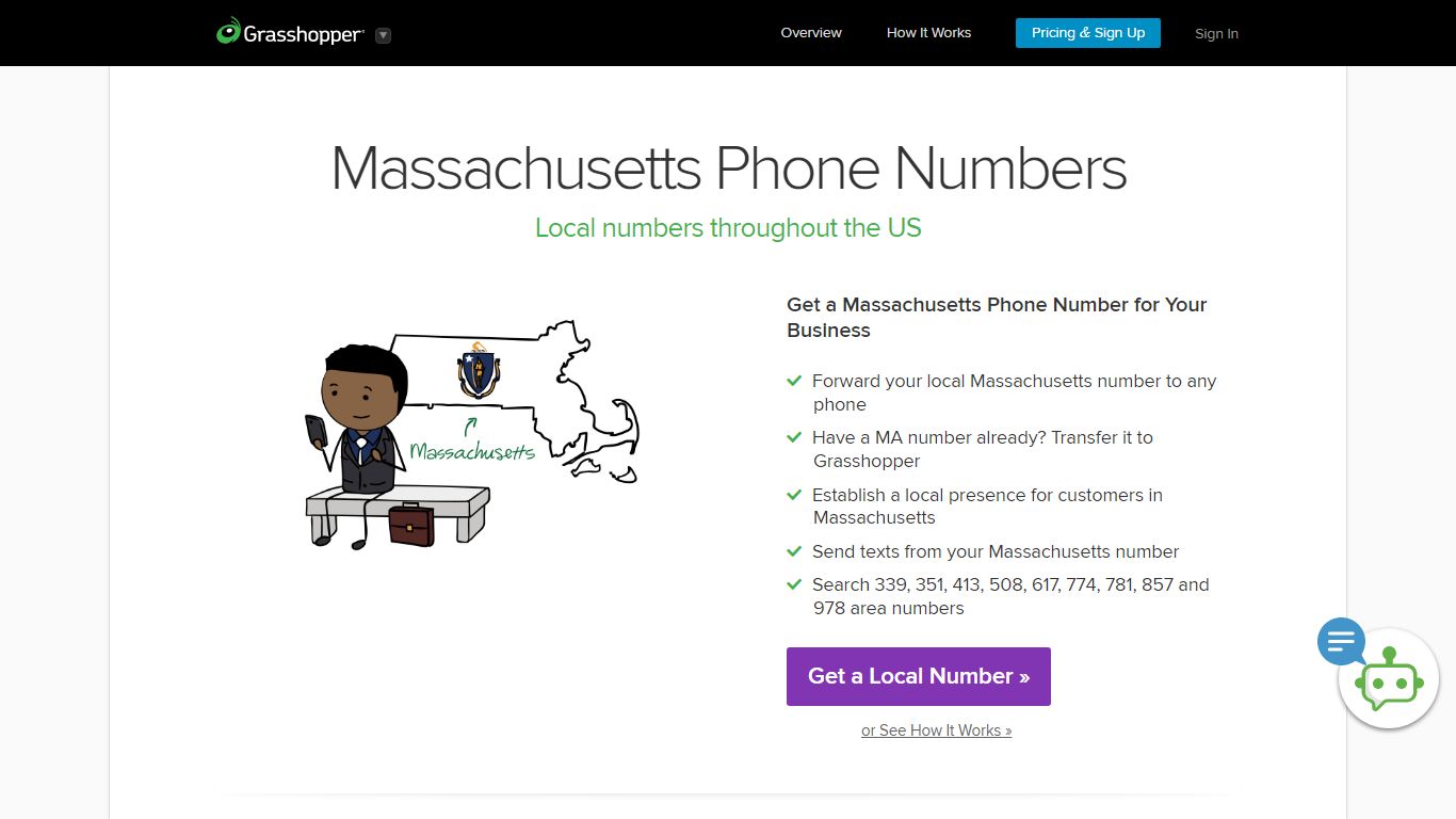 Massachusetts Phone Numbers - Grasshopper